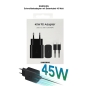 Preview: Samsung Schnellladeadapter mit Datenkabel USB Type-C, 45 Watt 1m schwarz